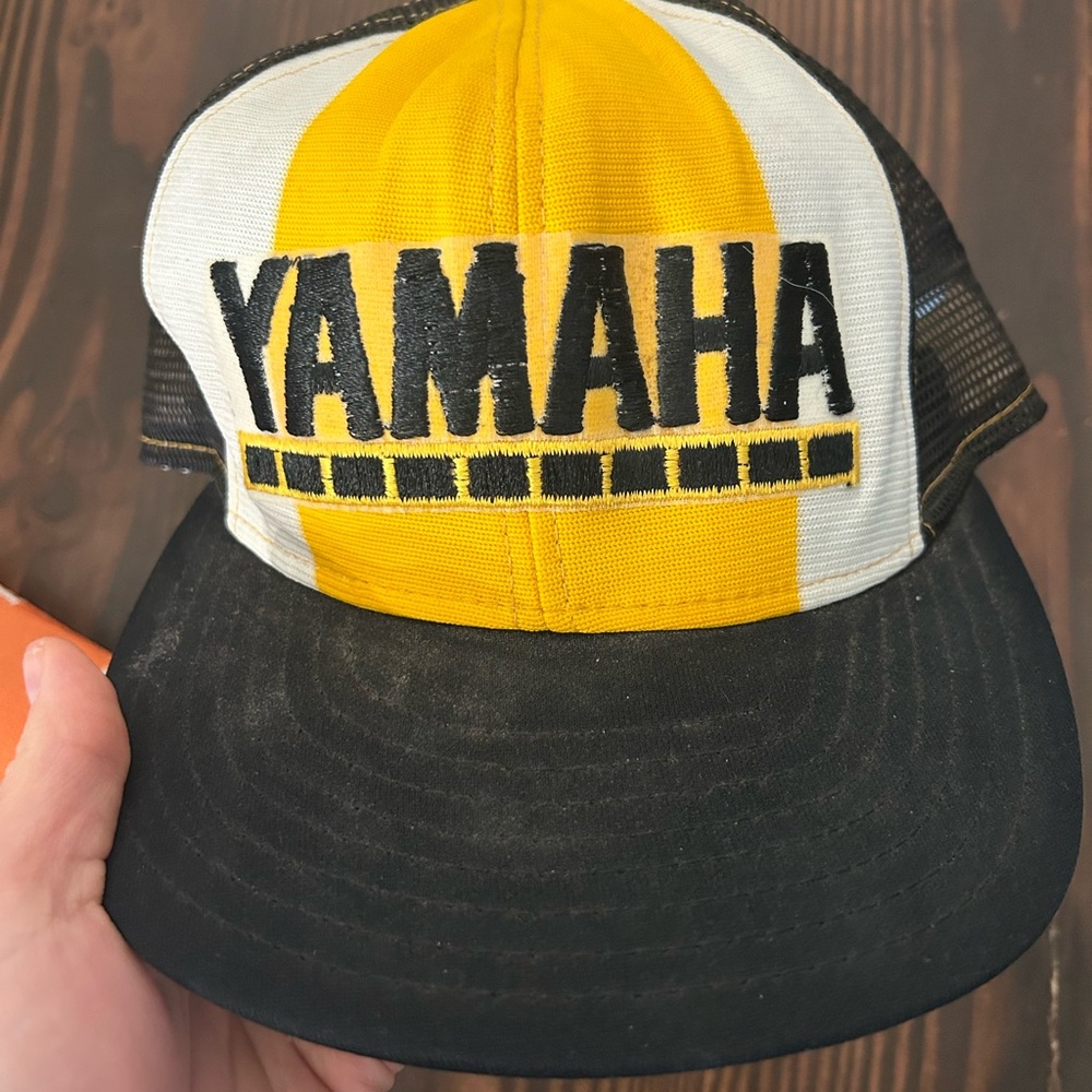 Vintage 80s Yamaha SnapBack Mesh Hat Cap